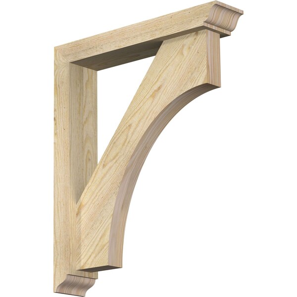 Ekena Millwork Westlake Traditional Rough Sawn Bracket w/ Offset Brace, Douglas Fir, 4"W x 20"D x 24"H BKT0402X20X24WTL01RDF - main